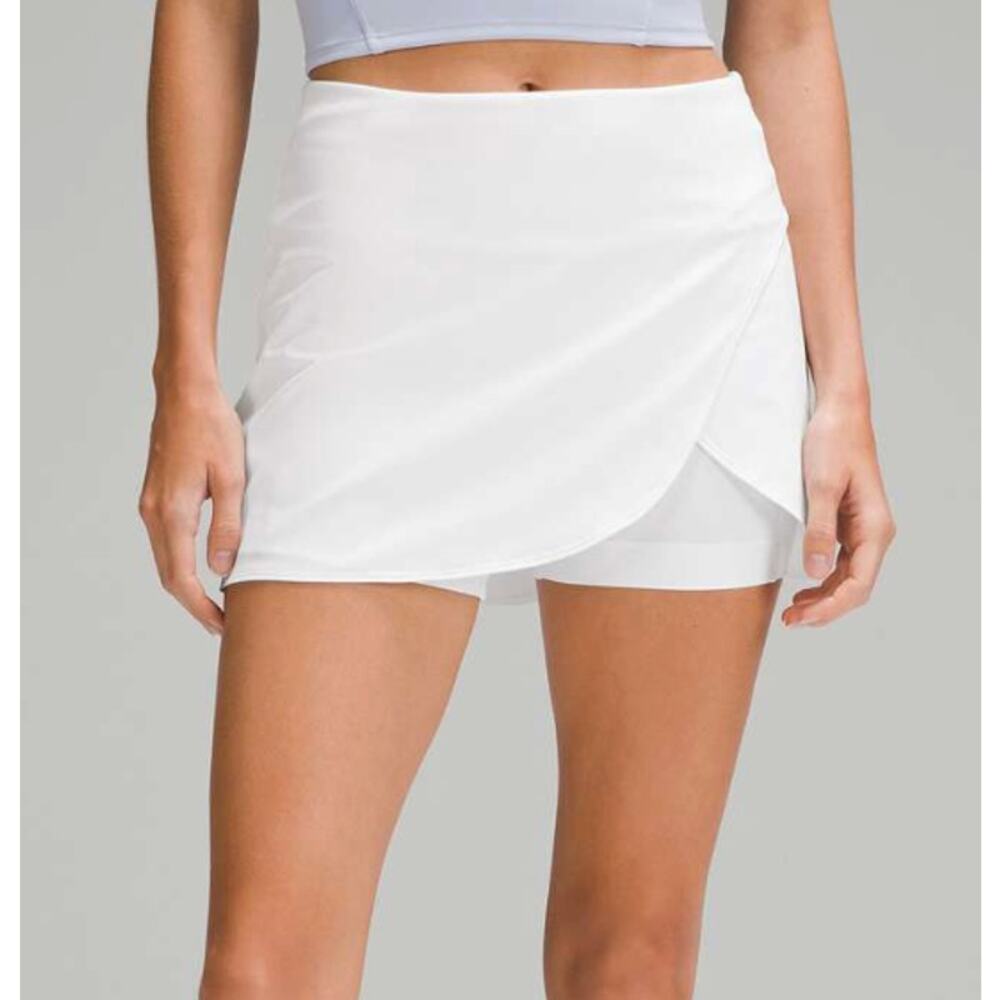 Lululemon High-Rise Wrap Tennis Skirt White 8